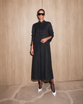 Mandarin stripe abaya