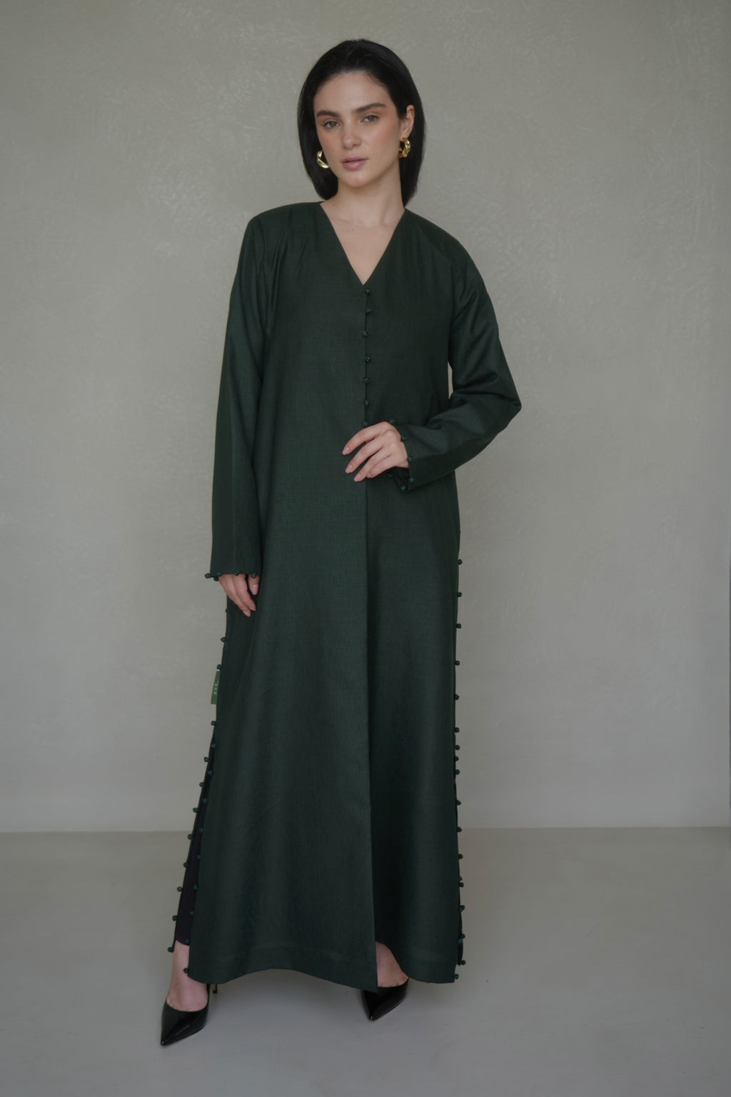Emerald Moroccan linen