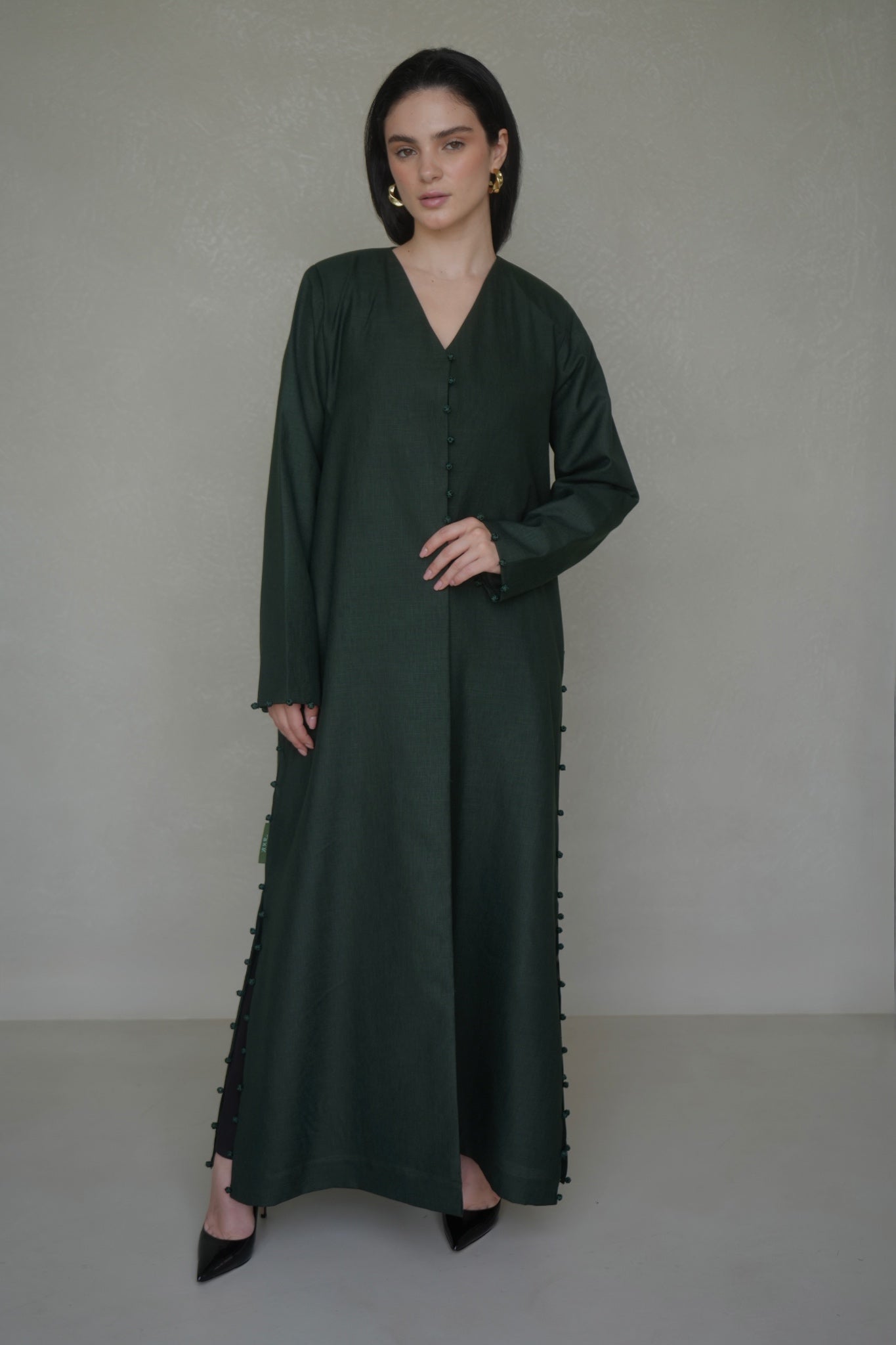 Emerald Moroccan linen