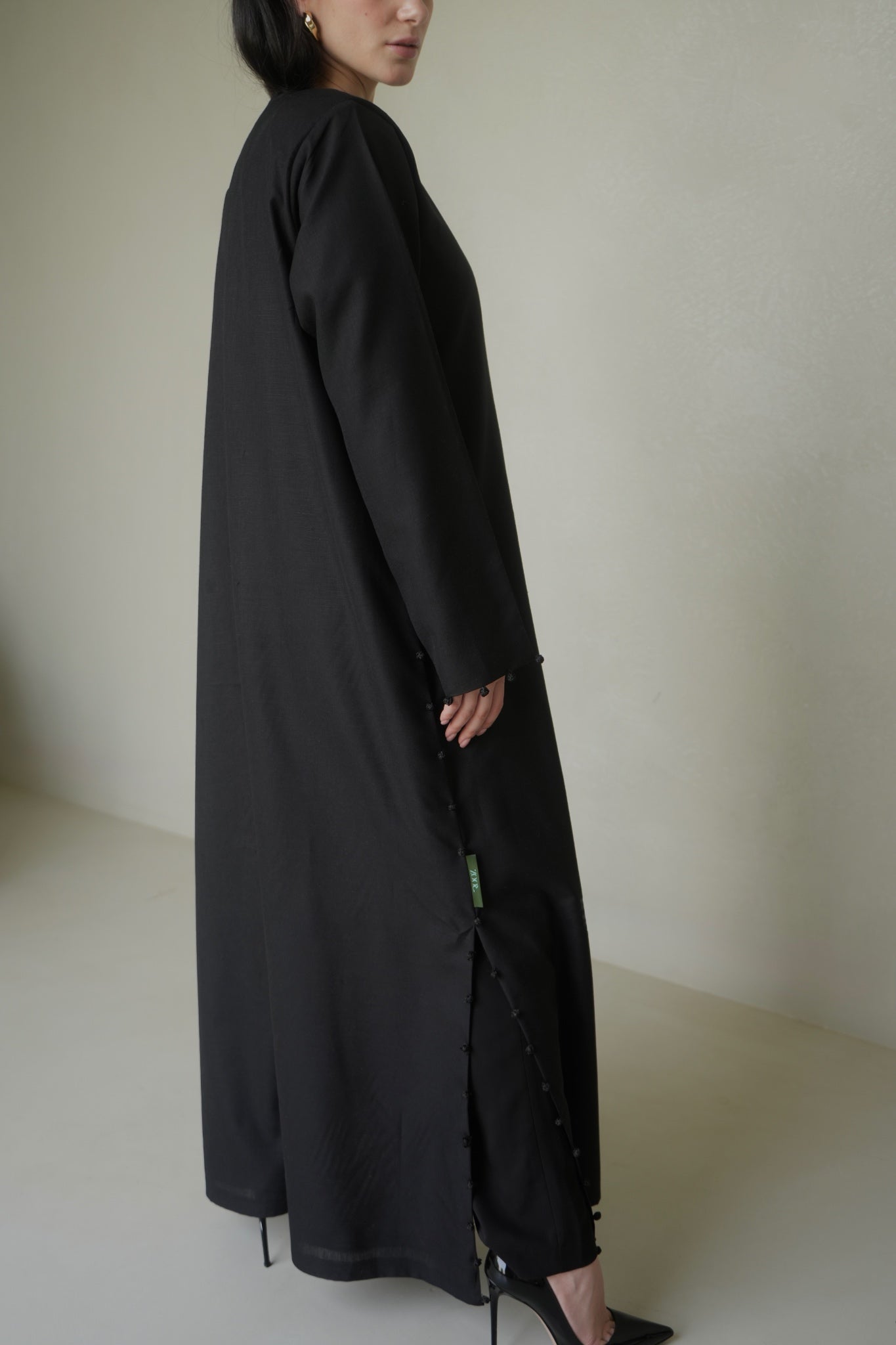 Black Moroccan linen