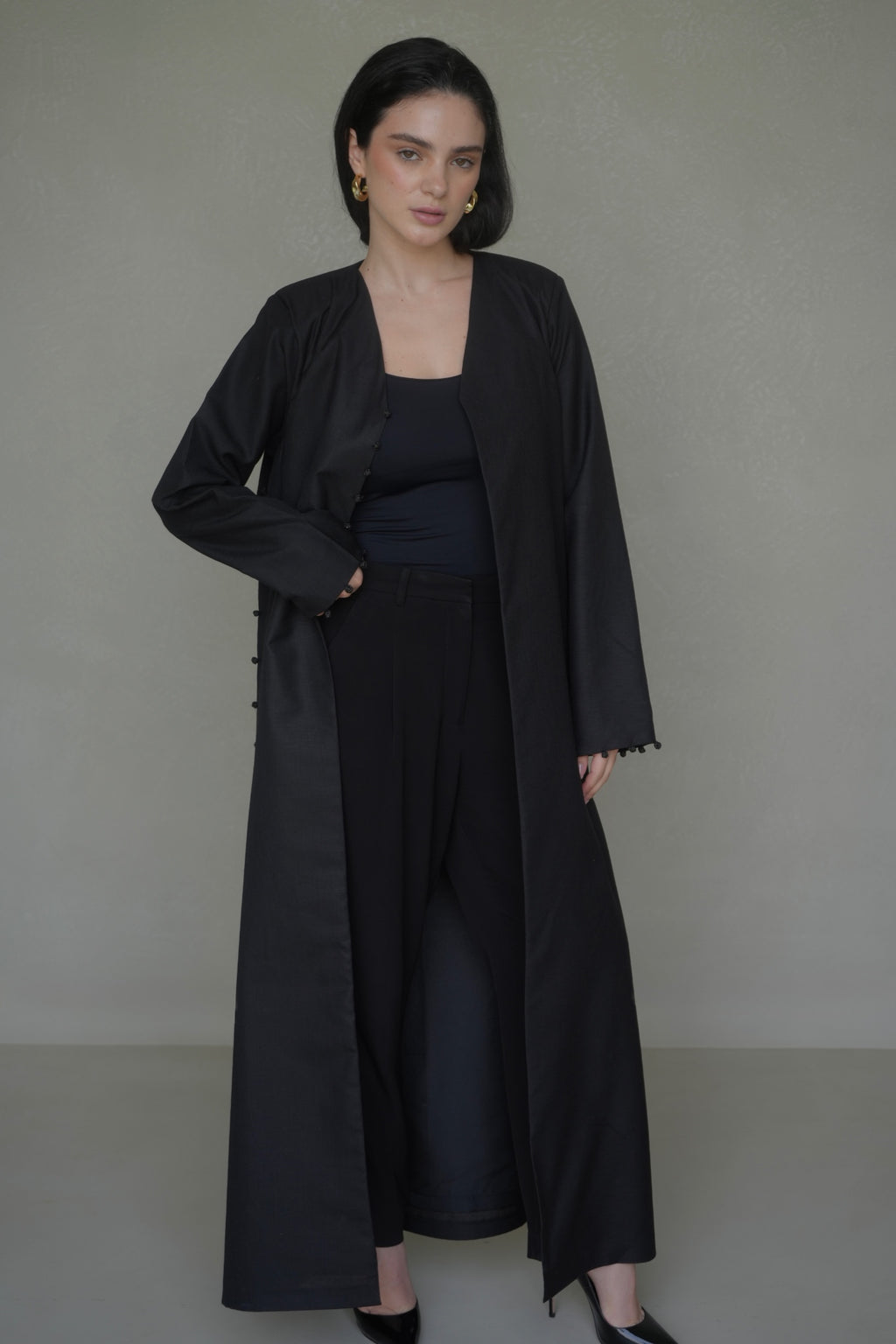 Black Moroccan linen
