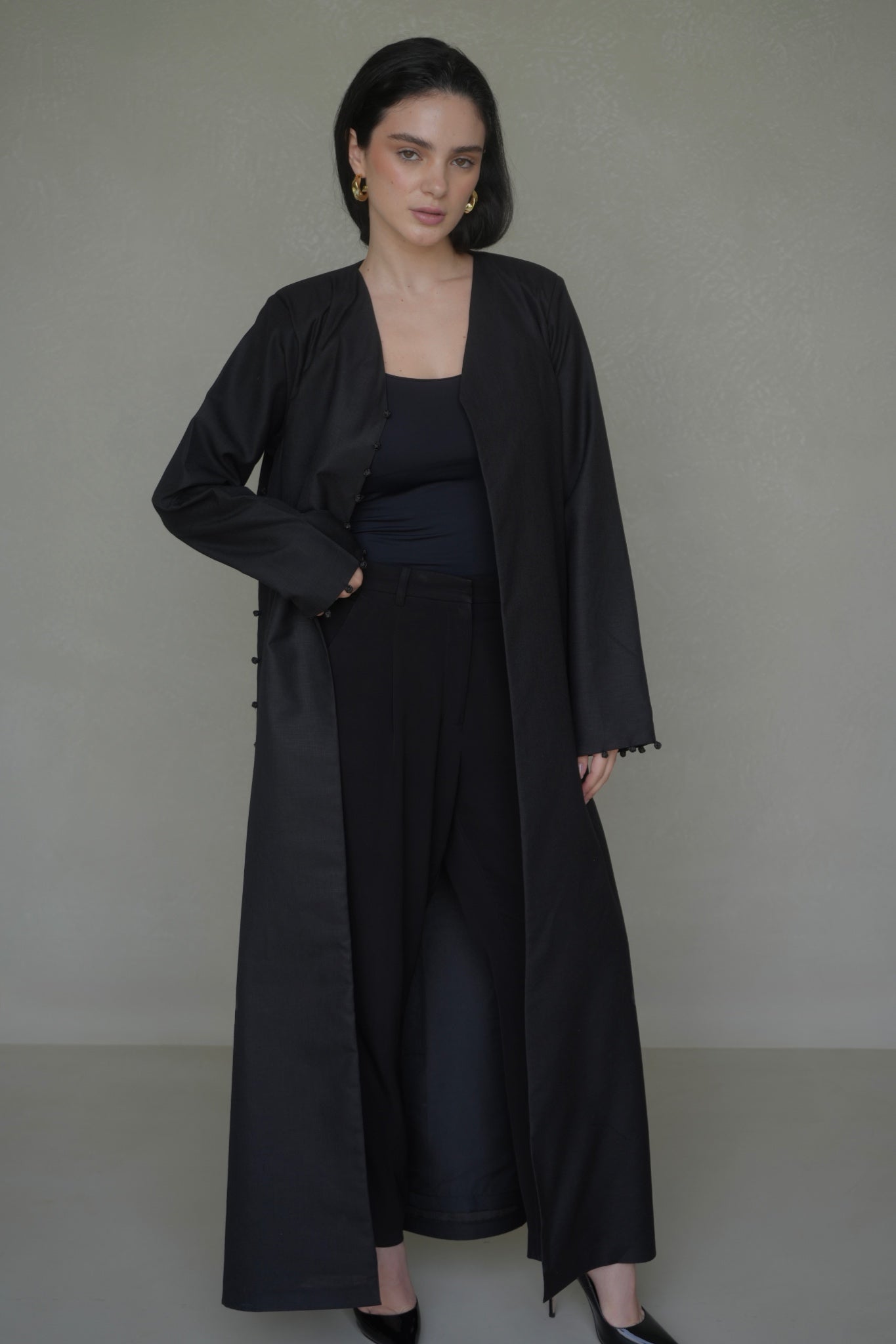Black Moroccan linen
