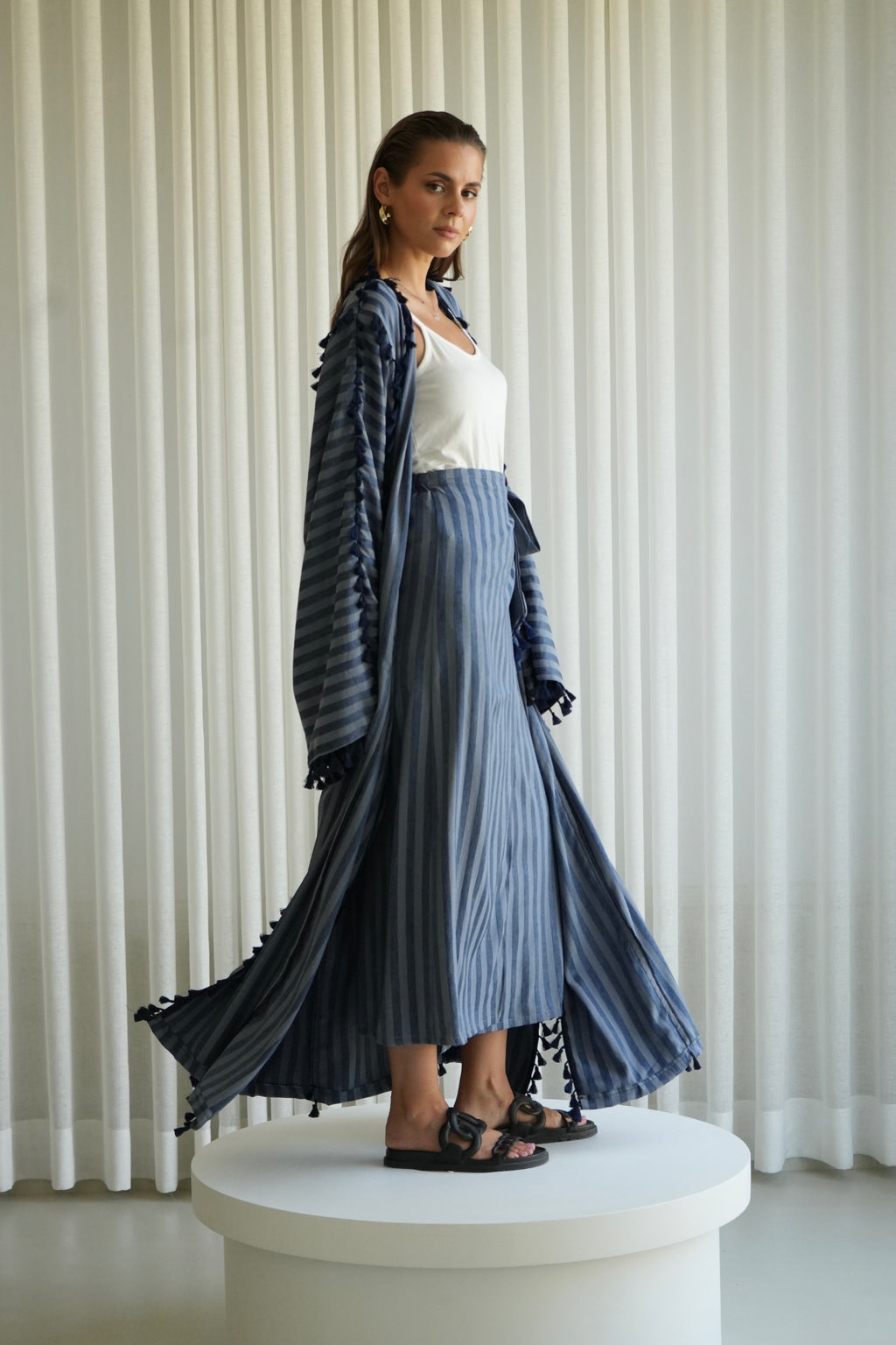 Blue summer fringe