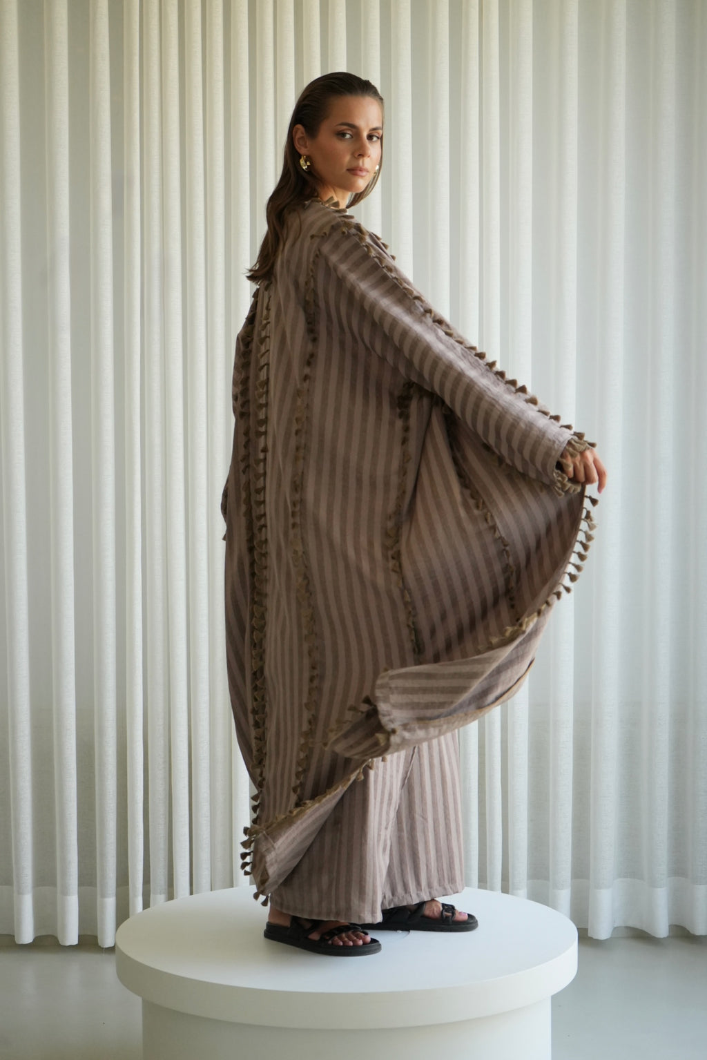 Beige summer fringe