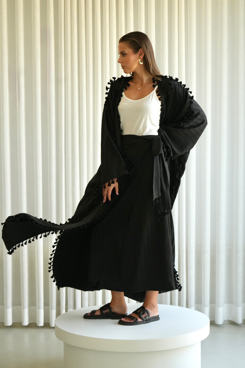 Black summer fringe